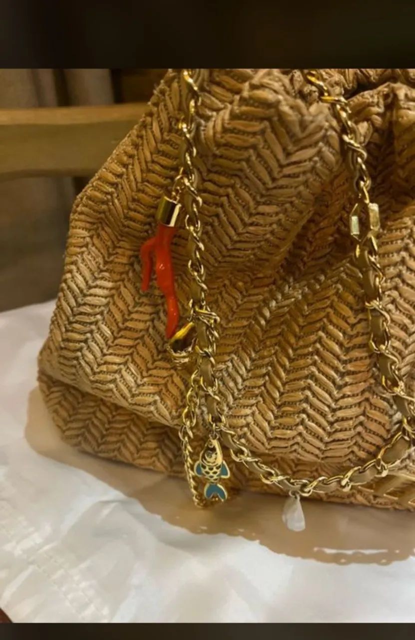 Bolsa Esther Rafia Arezzo - Foto 2