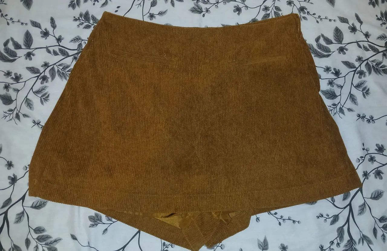 Short Saia Renner - aveludado e canelado tam. M