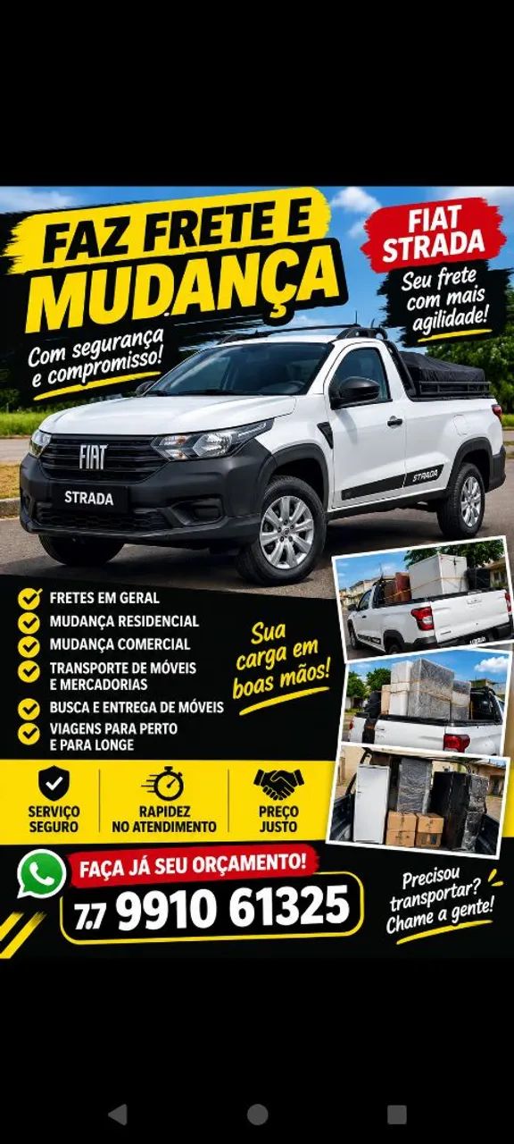 Trabalhamos com mudança e frente com responsabilidade e eficiência 