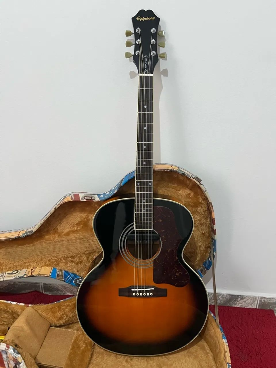 Violão epiphone com case ej 200 - Foto 2