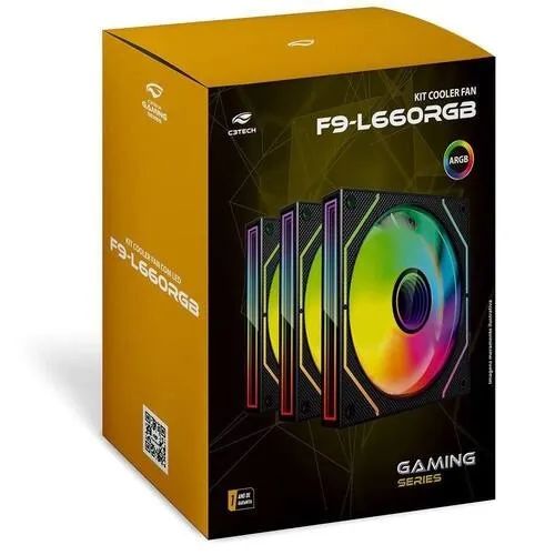 Kit Cooler Fan F9-L660BK ARGB C3TECH - Foto 2