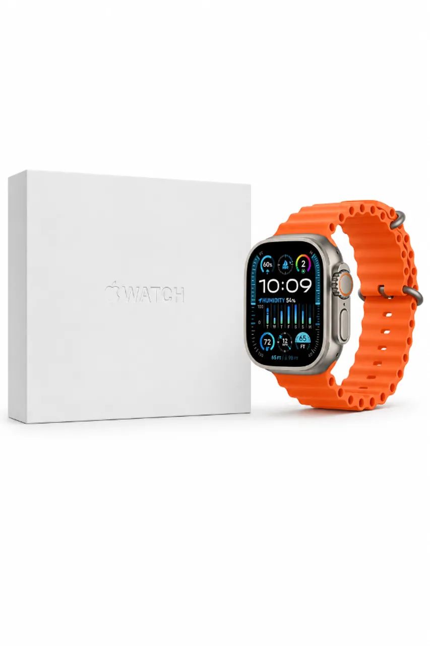 Smartwatch Ultra 2 Relógio Inteligente Multifuncional com NFC e GPS Titanium Orange