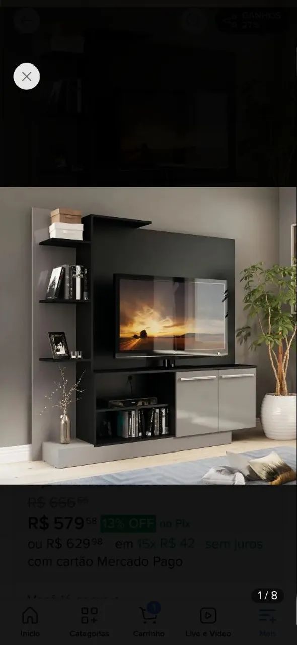 Rack de sala painel para TV até 55' - Foto 4