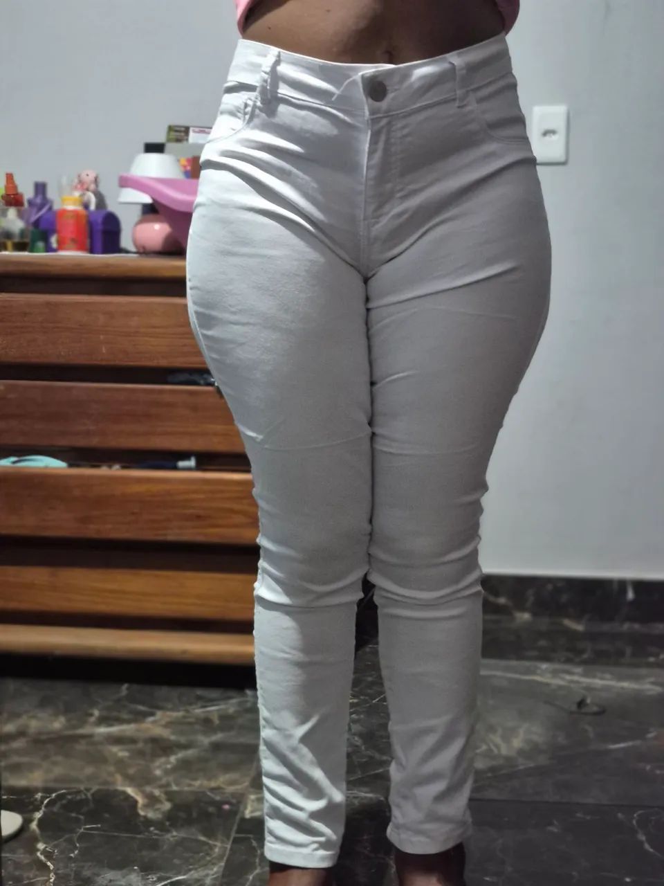 Calça jeans branca 