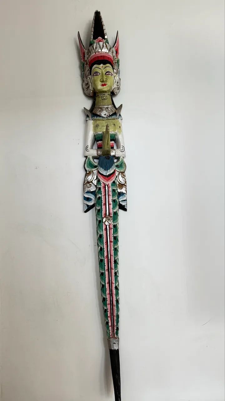 2 estátuas de madeira deusas  Rama e Sita 