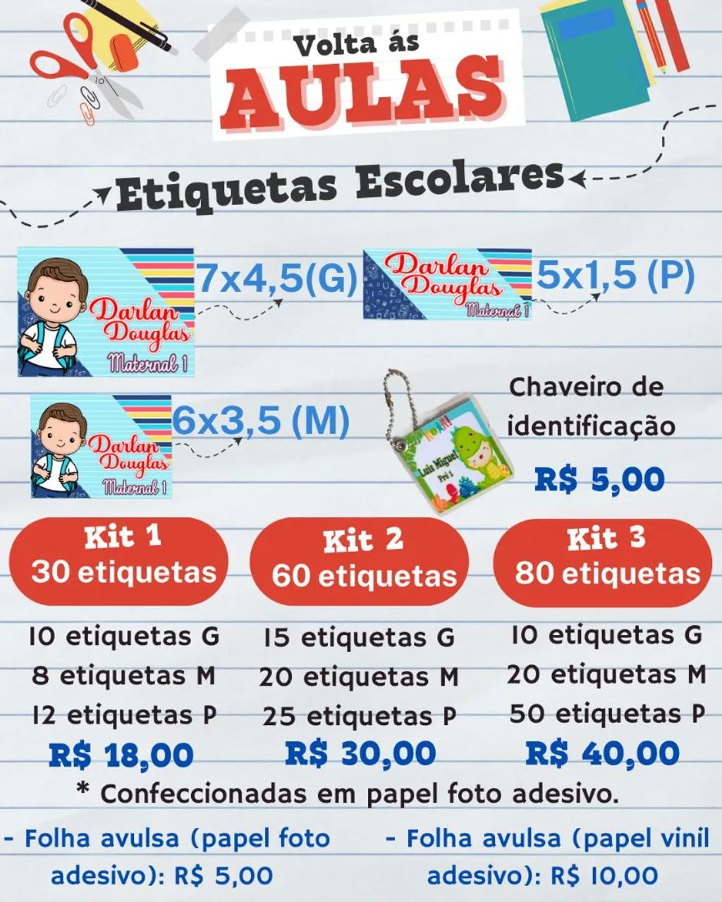 Etiquetas Escolares 