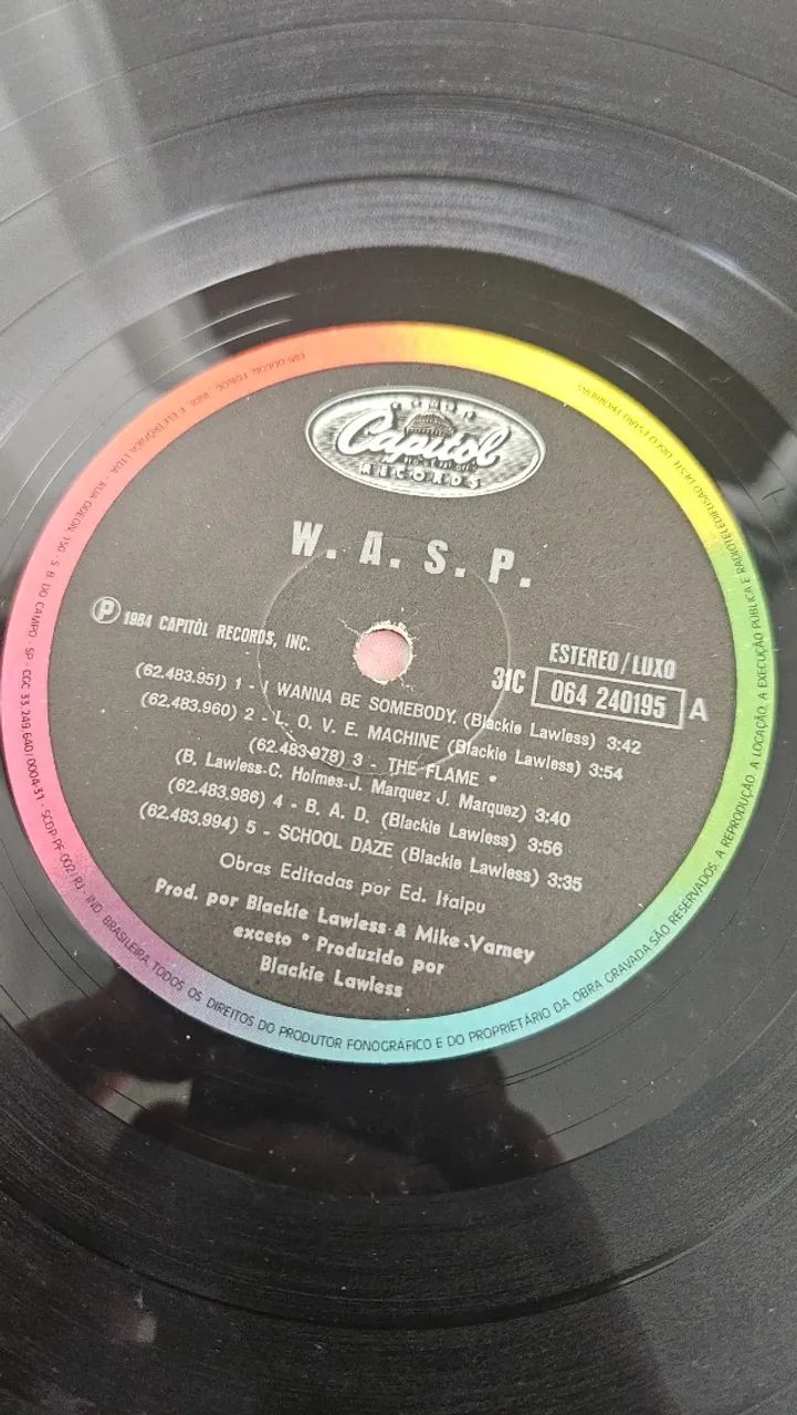 Vinil Lp Wasp Wasp + Encarte Ótimo Estado - Foto 3