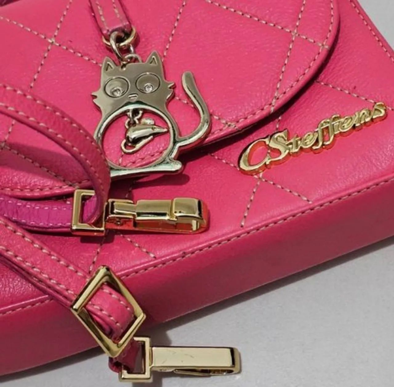 Bolsa carmen steffens | rosa tiffany | original | usada - Foto 2