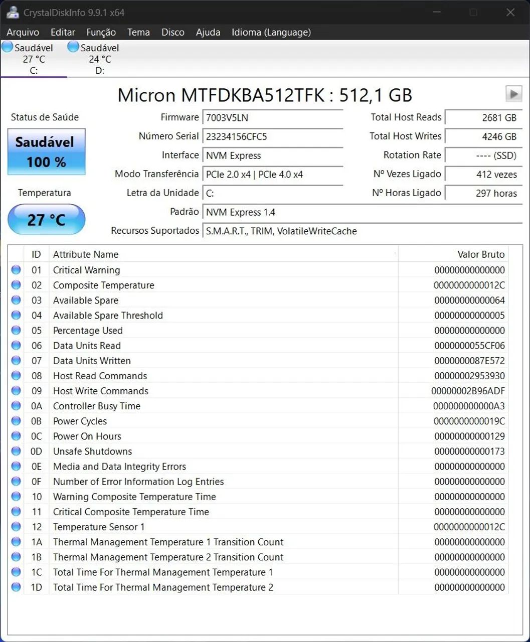 SSD NVME 500gb Micron - Foto 3