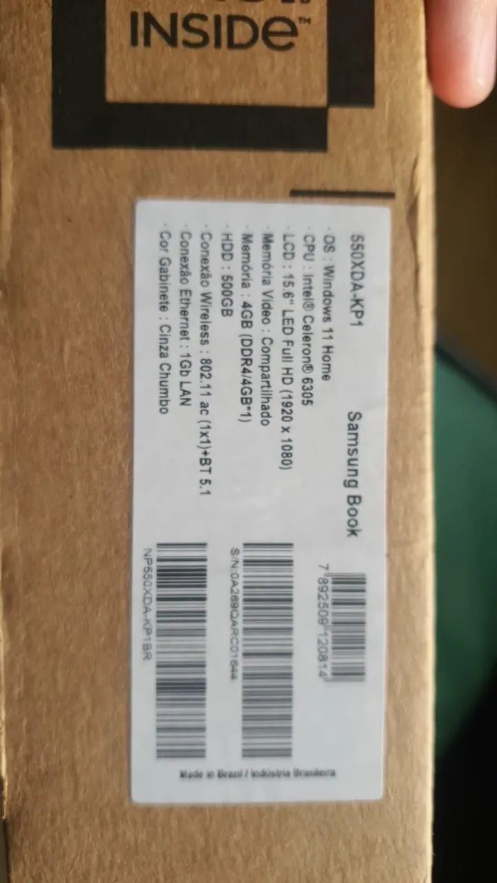 Notebook Samsung E20 Na Caixa - NOVO NUNCA USADO - Foto 3