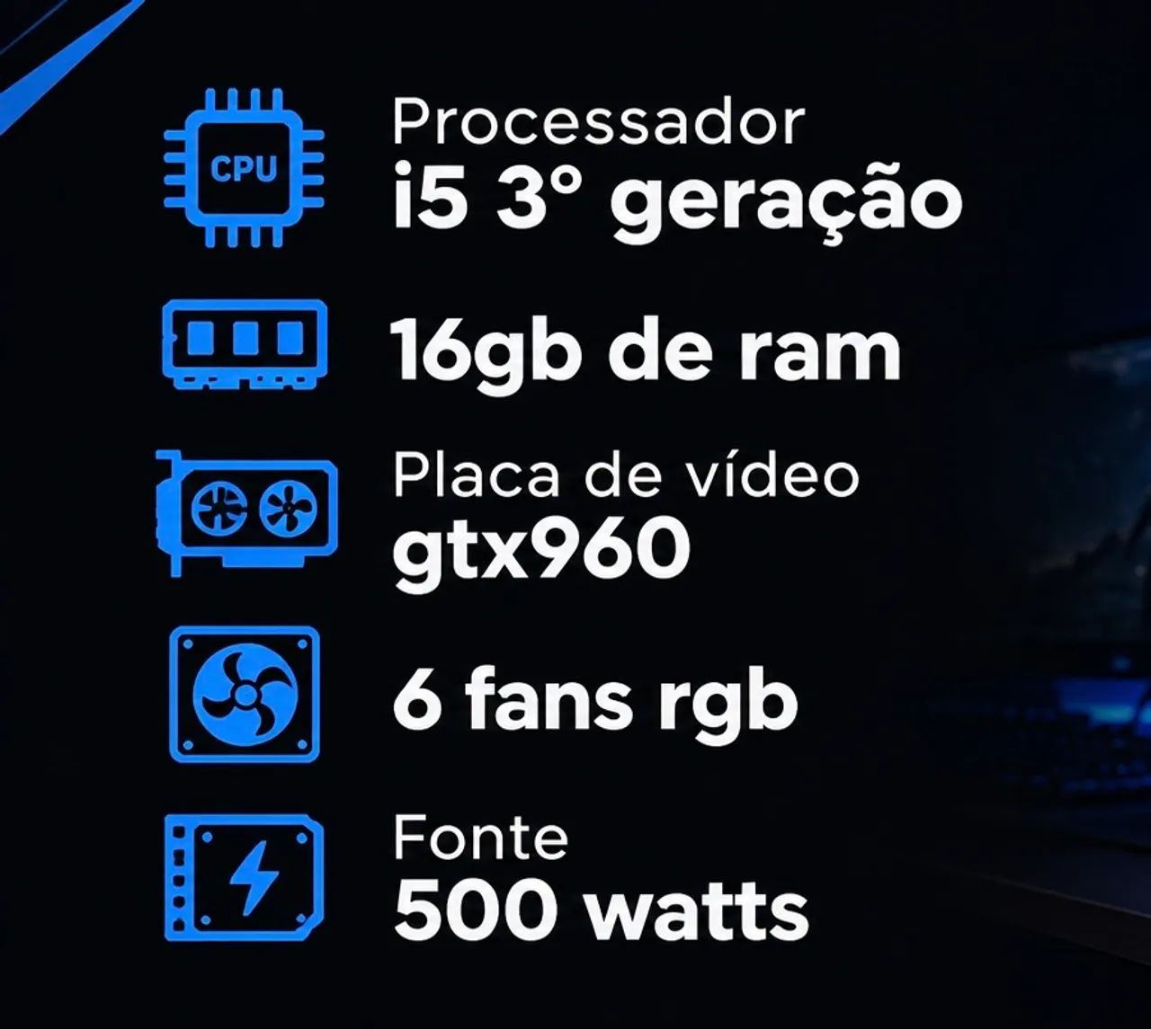 VENDO PC COMPLETO |  i5 3° Geração  - Foto 4