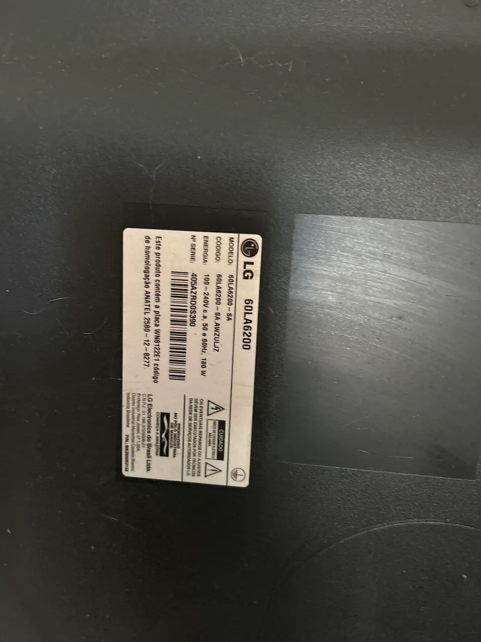 Tv 60 polegadas com defeito