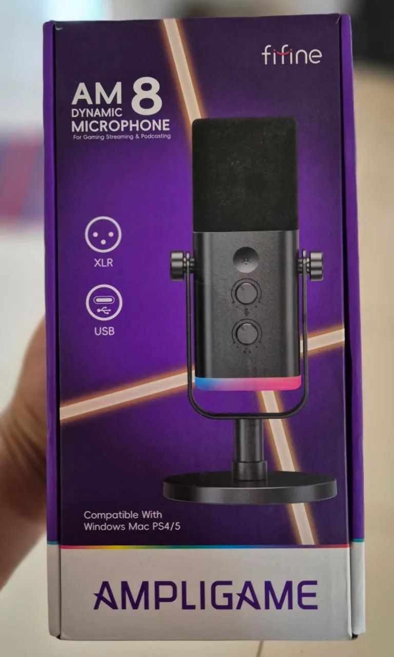 Microfone Gamer Fifine AM8 completo + brinde PROMOÇÃO 