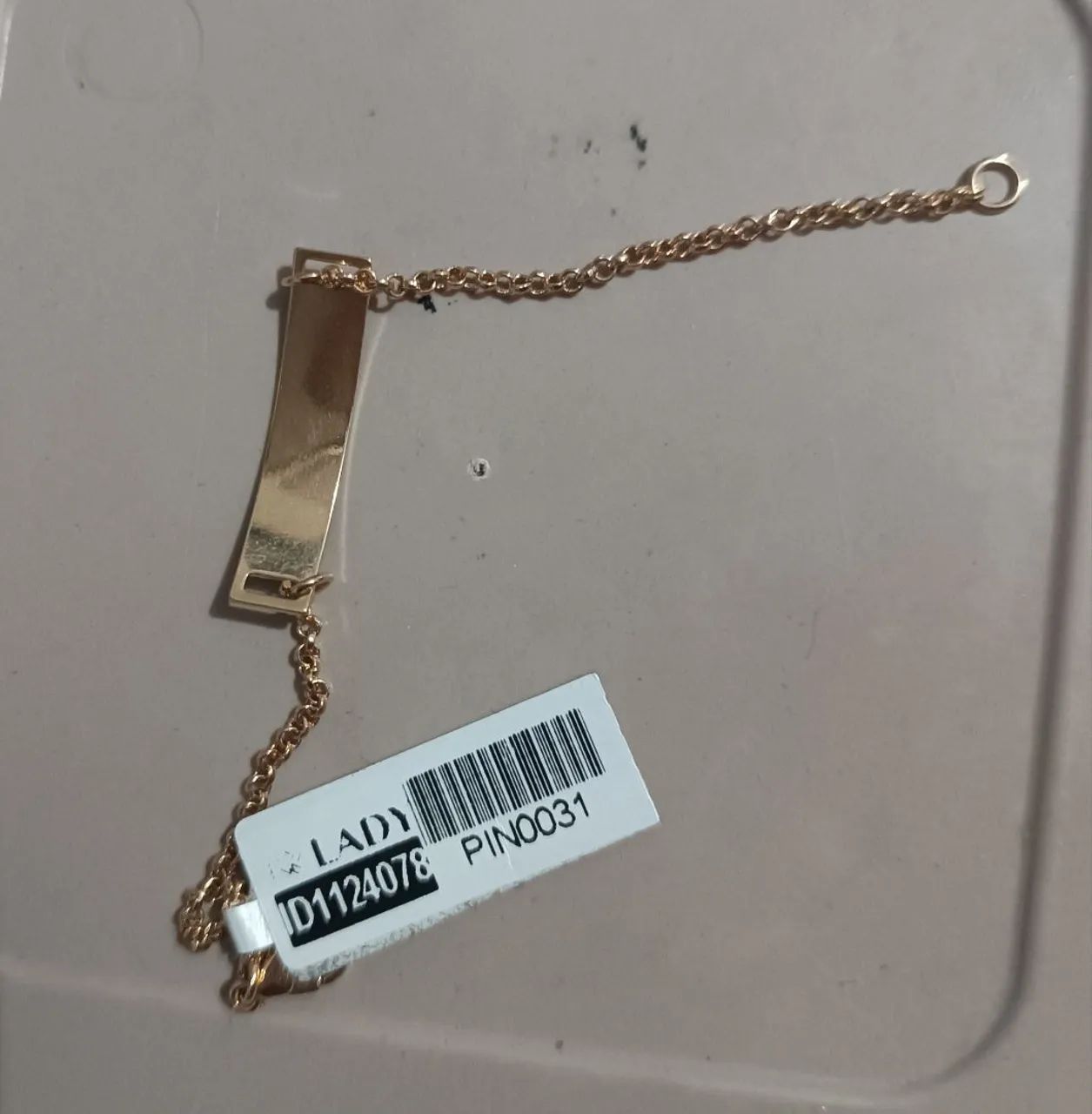 Nova Pulseira bebe foleada a ouro 18