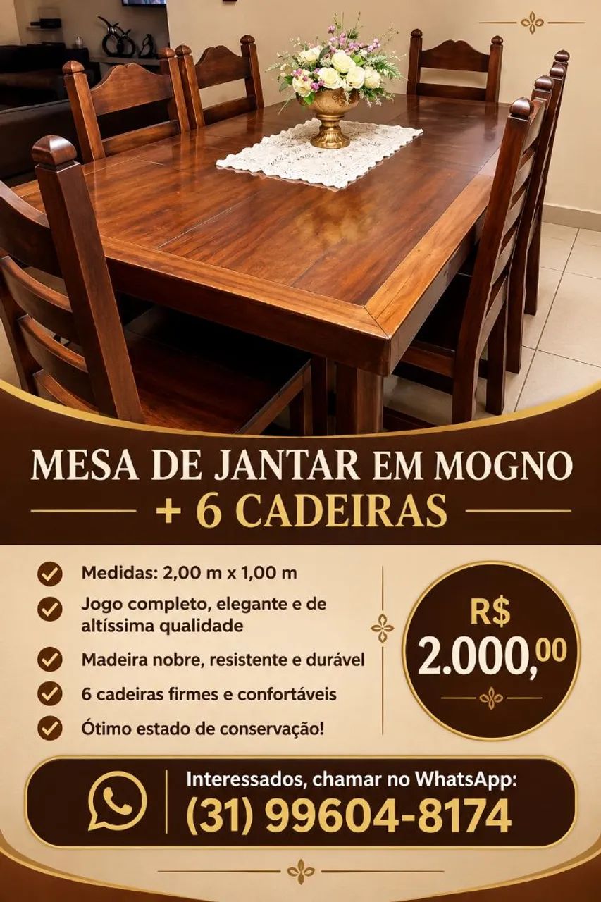 Mesa de mogno  - Foto 2