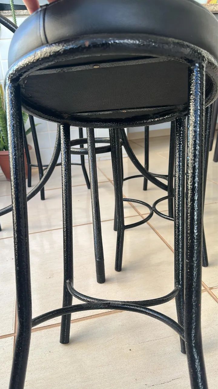 MESA REDONDA FERRO E VIDRO - Foto 2