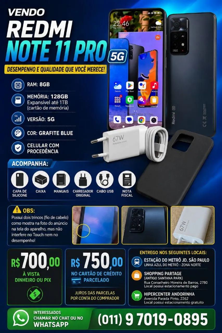 Redimi note 11 pro 5G Ram 8Gb 128Gb