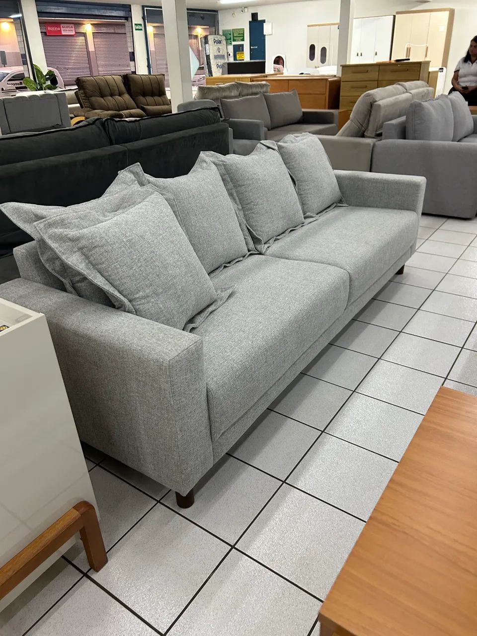 Sofá living em linho 2,40 premium - Foto 3