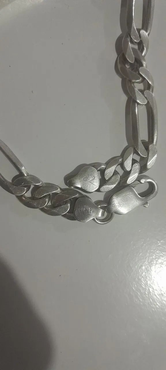 pulseira de prata italy925, 21cm 