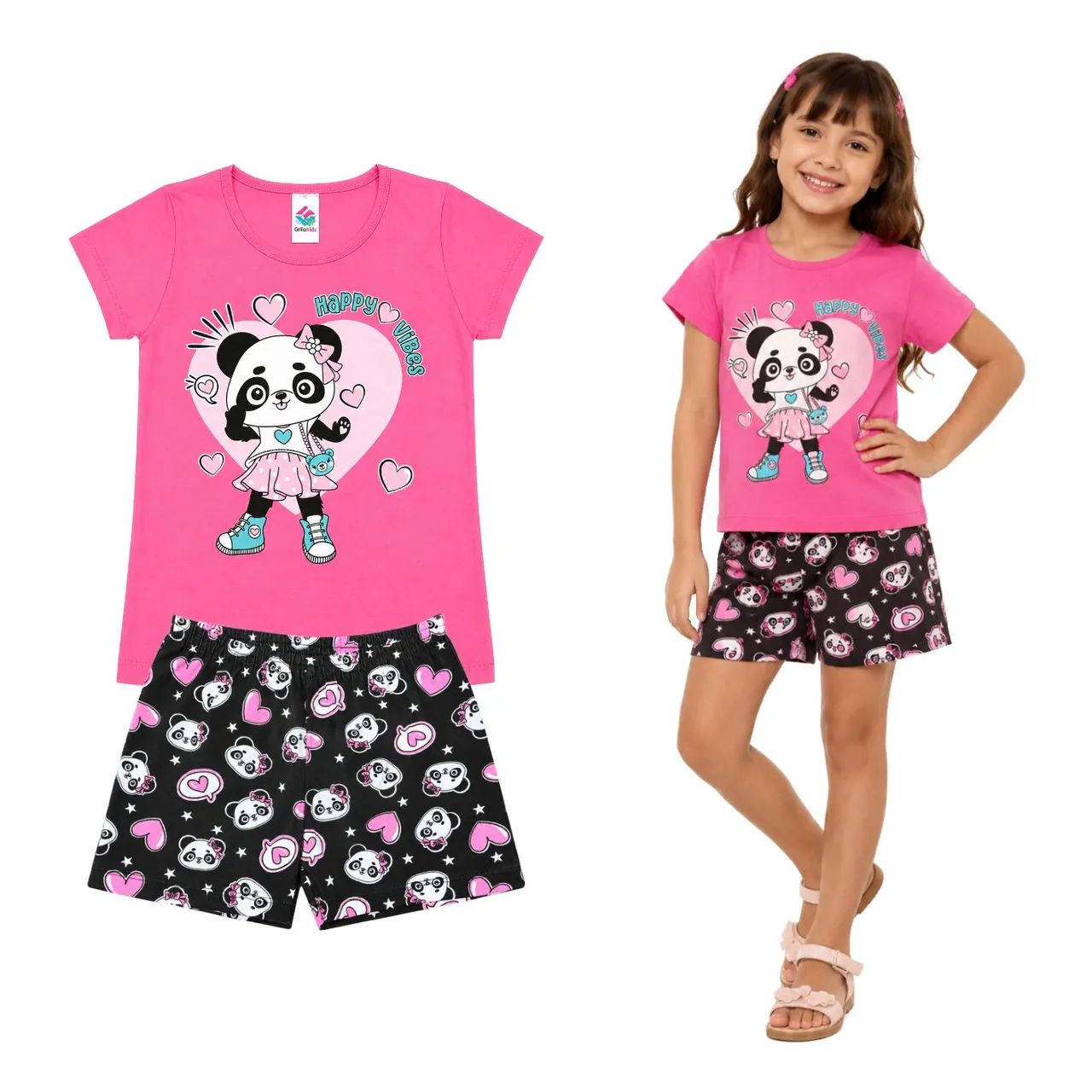 Conjunto infantil menina (short e camisa) - Foto 5