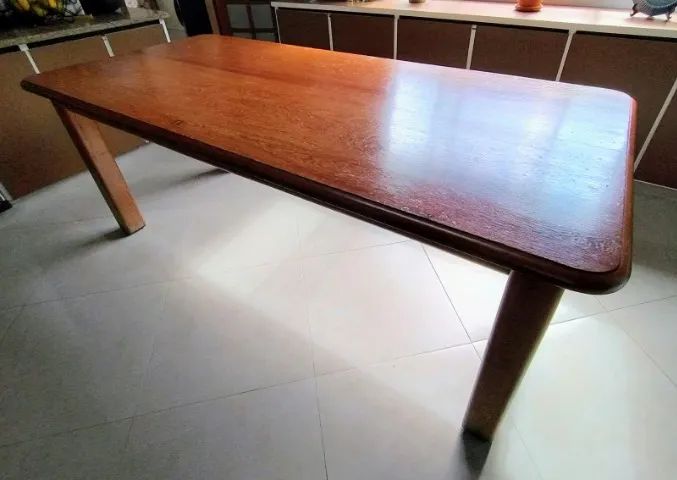 Jogo de mesa de jantar com 8 cadeiras em Ipê Rosa maciço - Foto 5