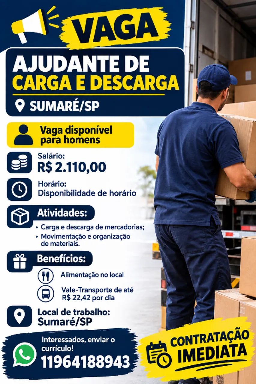 AJUDANTE DE CARGA E DESCARGA