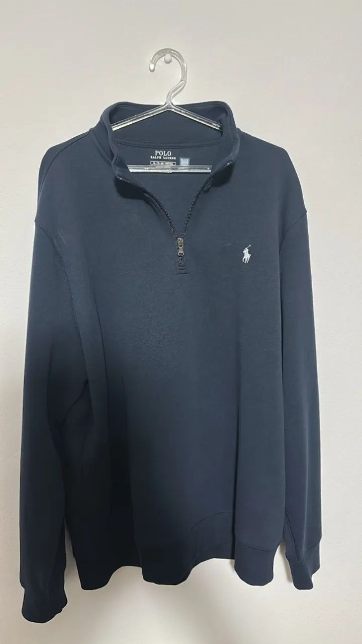 moletom ralph lauren quarter zip azul marinho - Foto 2