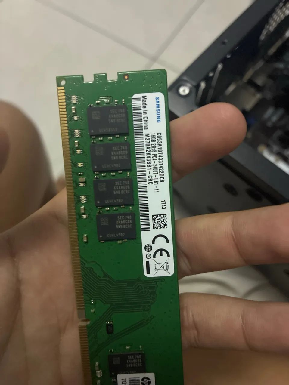 Memória ram ddr4 16gb