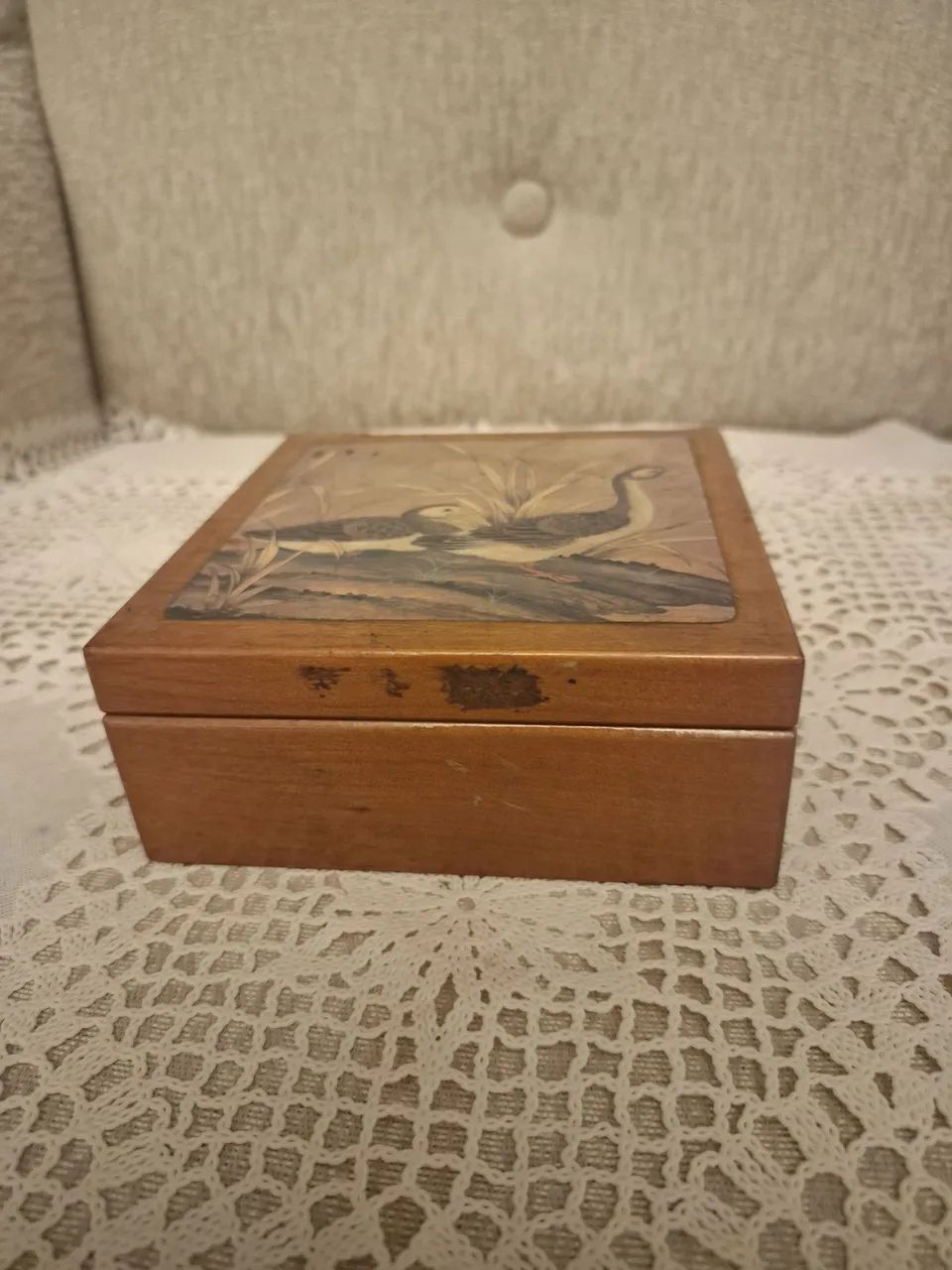 Conjunto de 4 porta-copos, vintage, com figuras de patos, com base de cortiça  - Foto 3