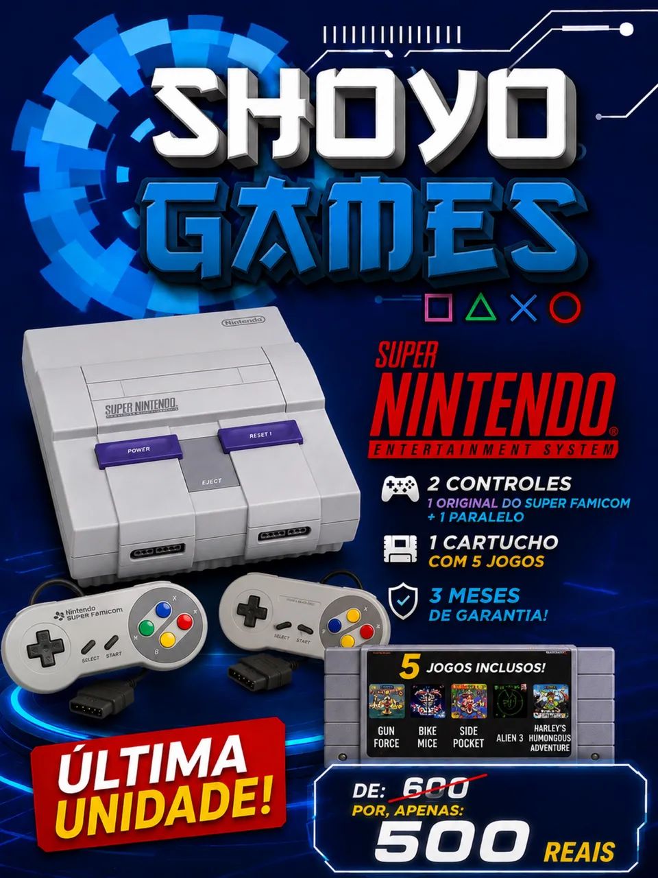 Super Nintendo completo 
