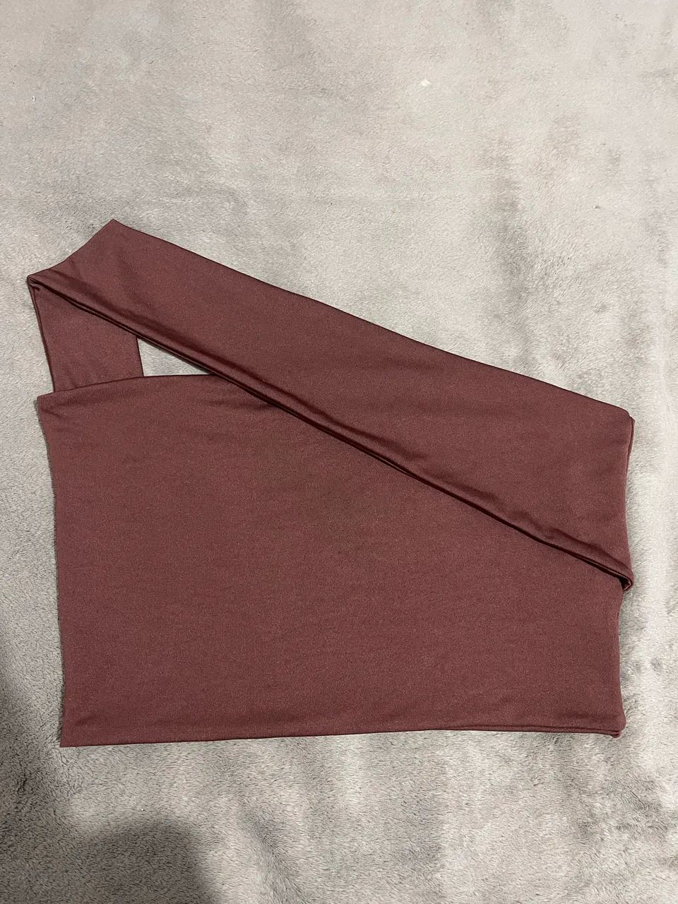 Blusa marrom assimétrica 
