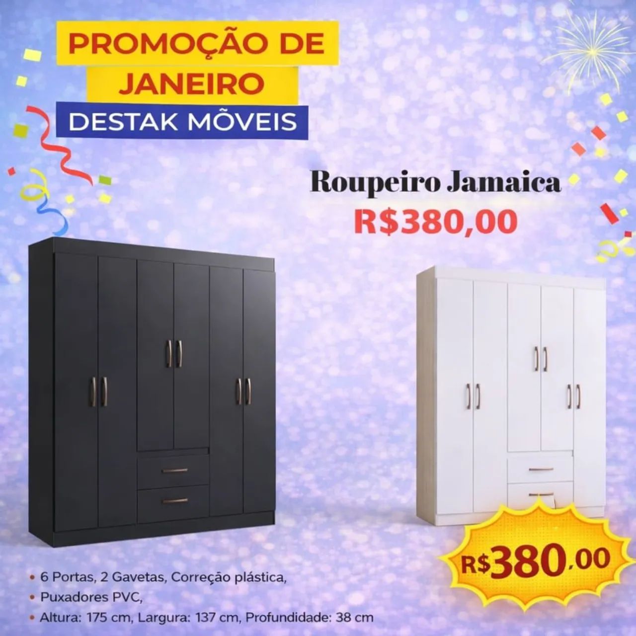 Guarda roupa solteiro Jamaica 