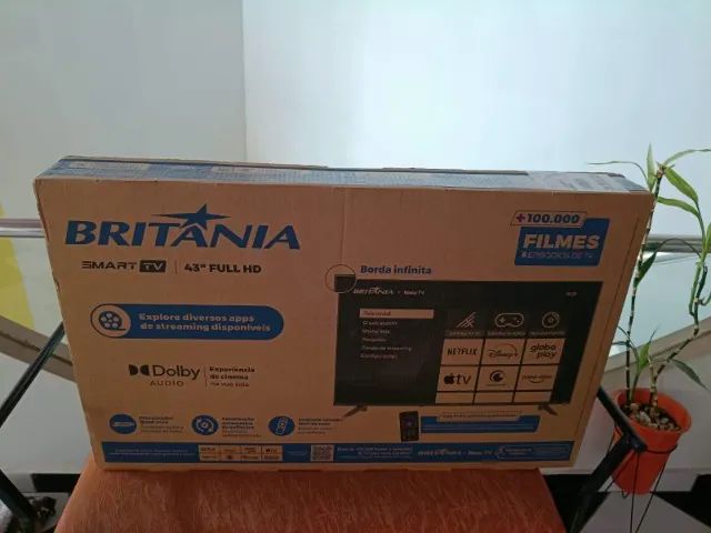 Smart TV Britânia de 43 polegadas Full HD Nova Plastificada - Foto 5