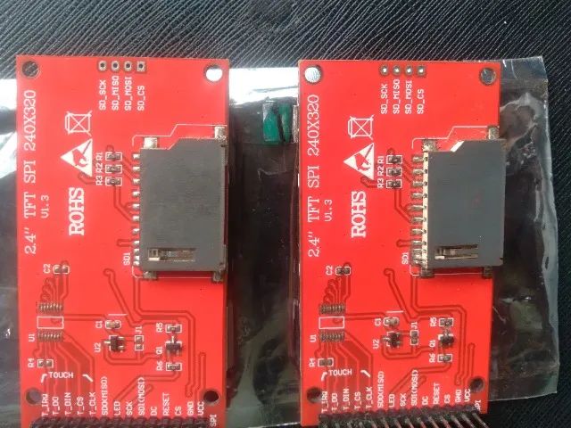 2X Display Lcd Tft 2.4 240*320 Spi e Slot Cartão Sem Touch+ 3X Sensor Ultrassónico - Foto 2