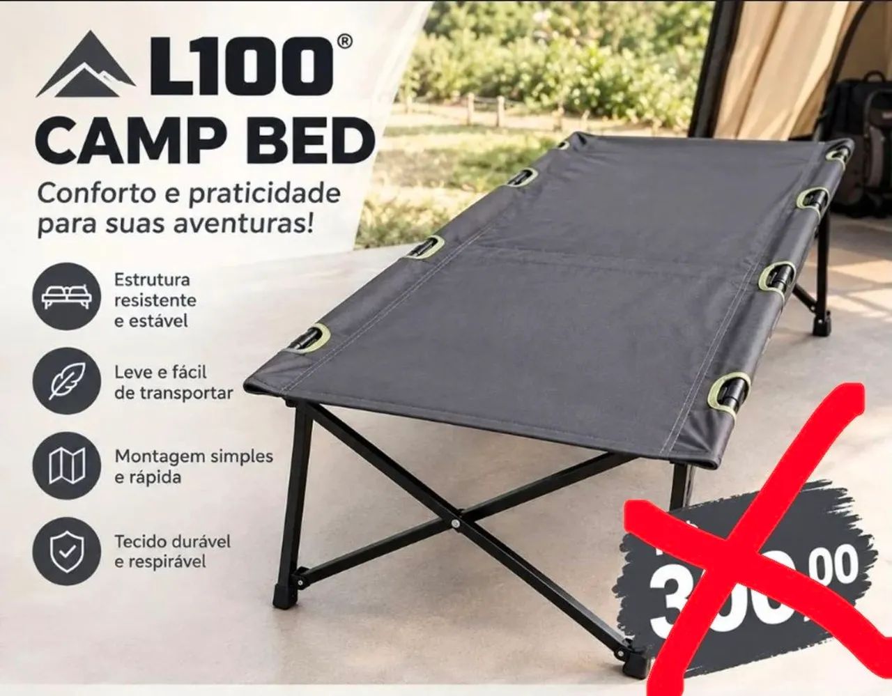 Quechua L100 Camp Bed - cama elevada para camping