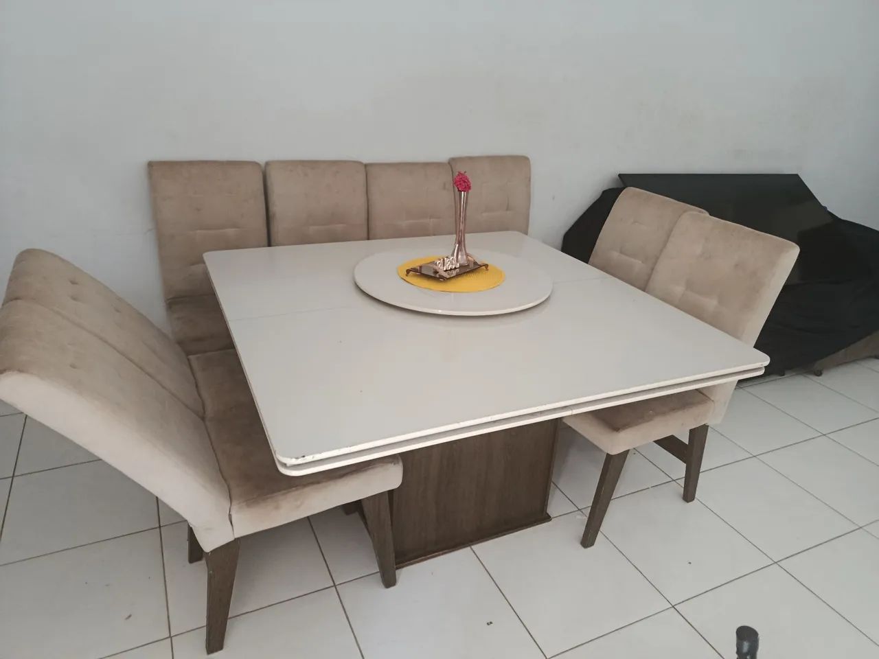 MESA COM TAMPO GIRATÓRIO 8 CADEIRAS  - Foto 2