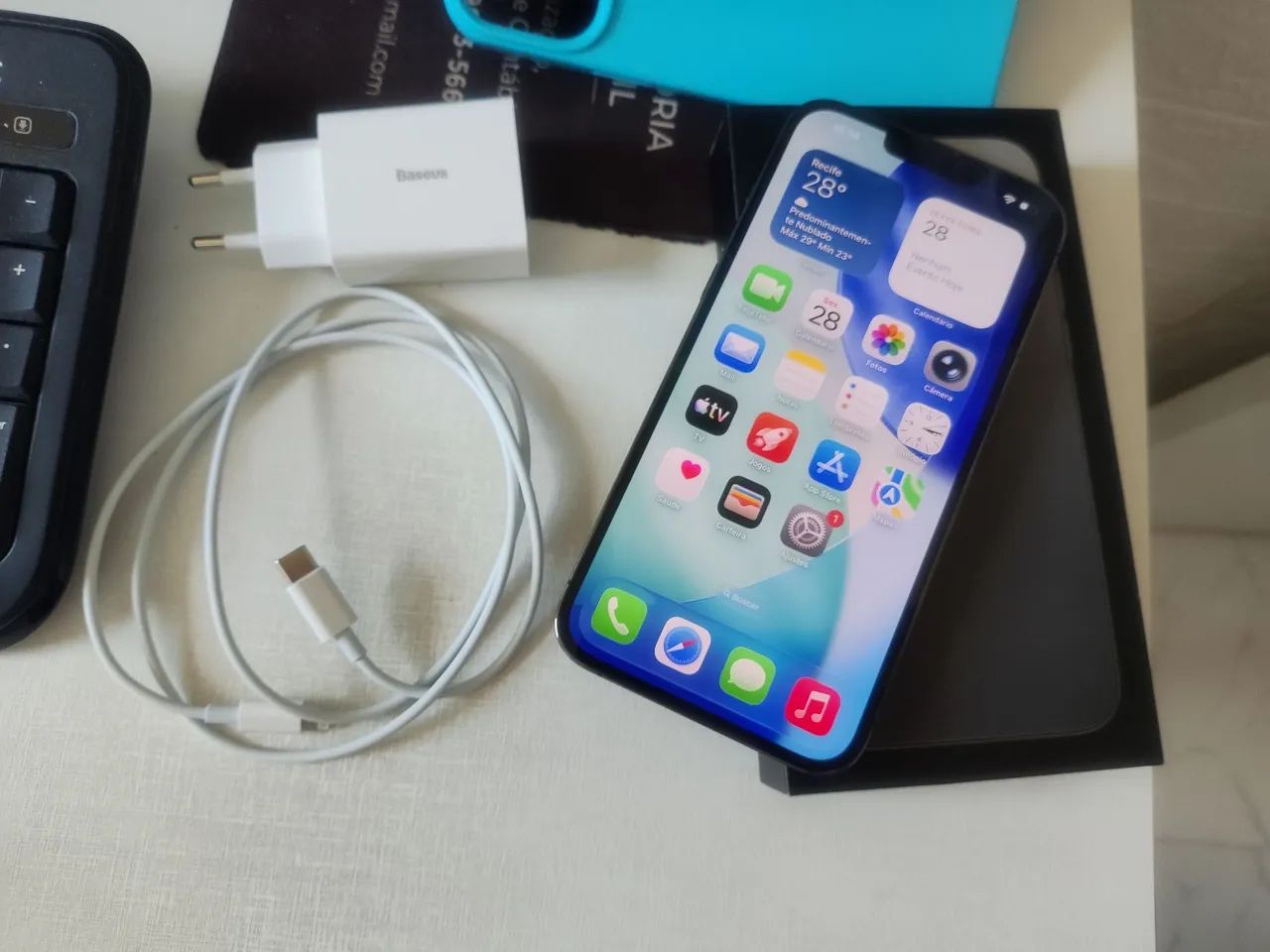 iPhone 13 pro Max grafite na caixa completo 