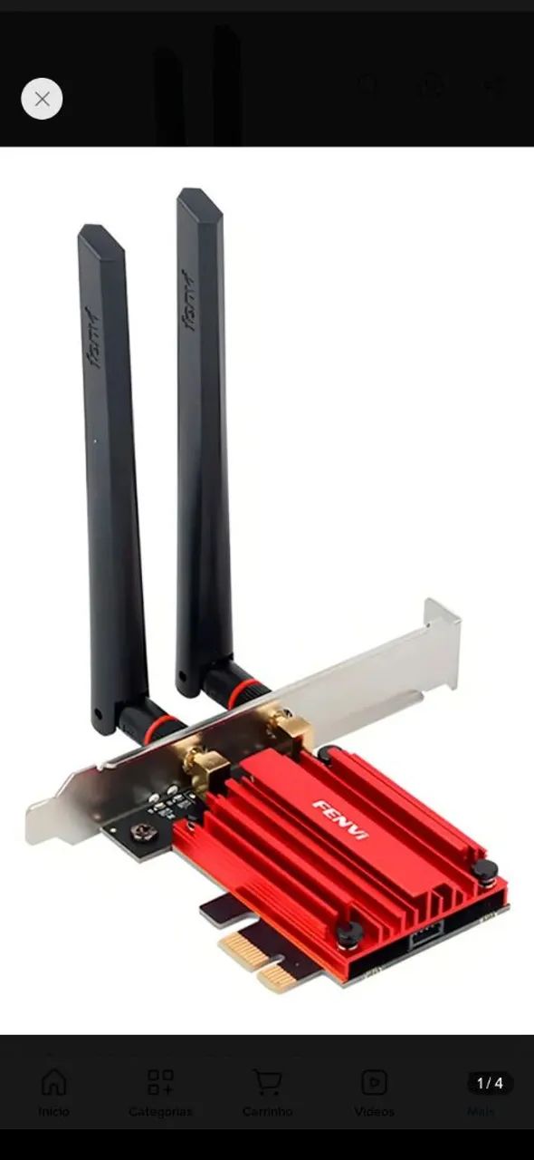 Placa Wi-fi Fenvi 1200mpbs 2.4/5ghz bluetooth 