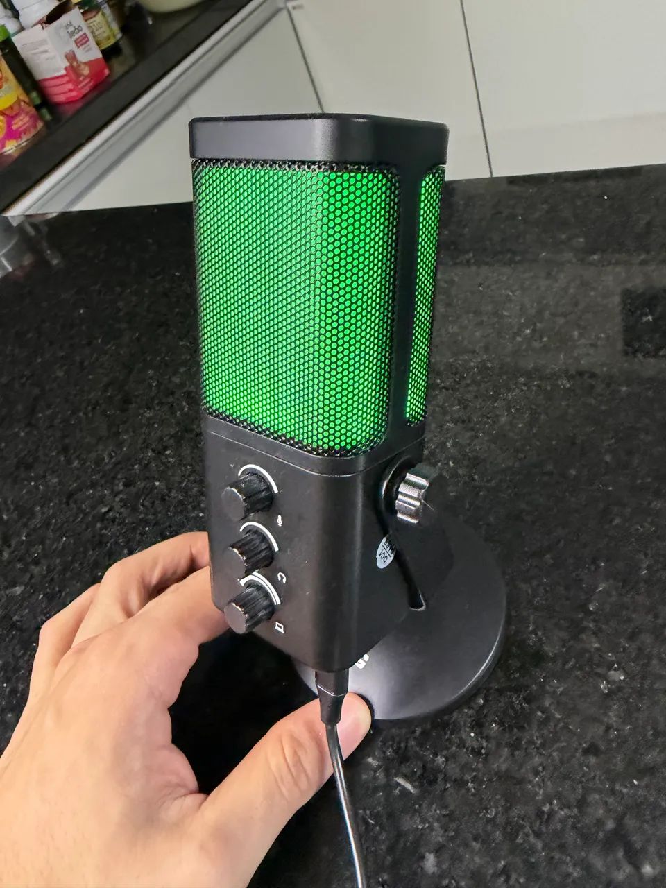 microfone condensador luz rgb  - Foto 4