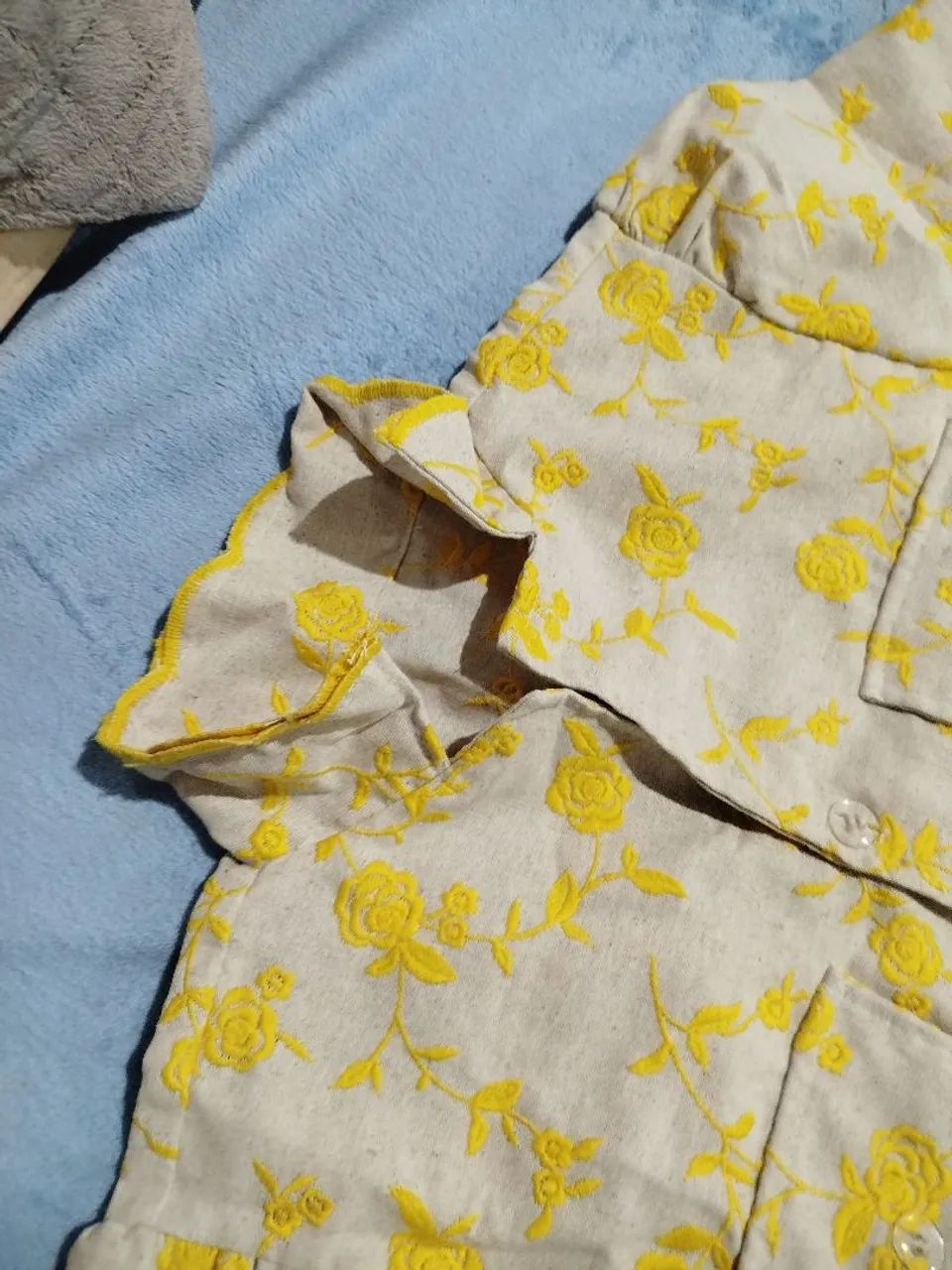 Vistido de linho misto bordado  - Foto 2