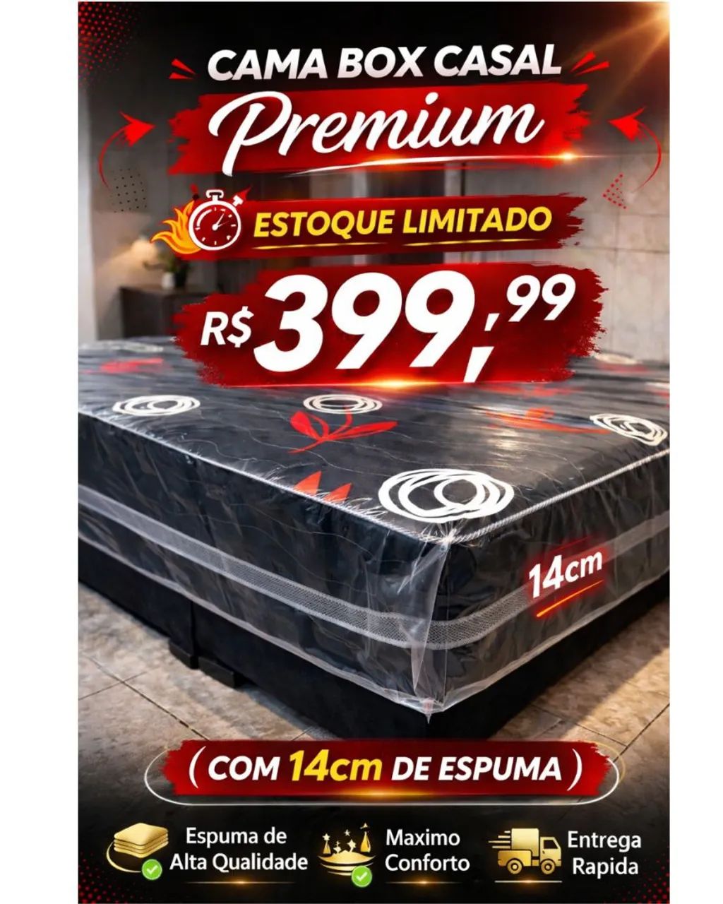 Cama box - oferta relâmpago 