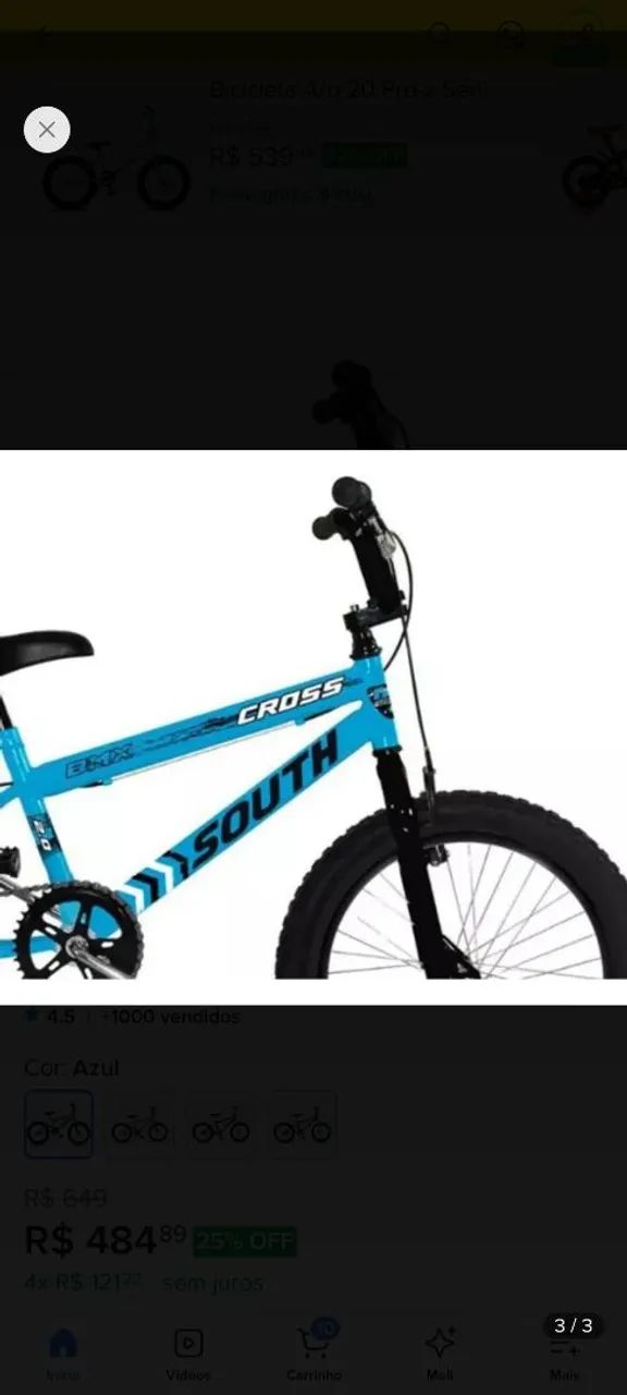 Bicicleta aro 20 modelo BMX south  - Foto 3