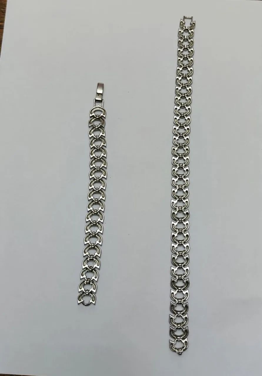 Conjunto Feminino Colar e Pulseira Prateados com Strass Elegante - Foto 2