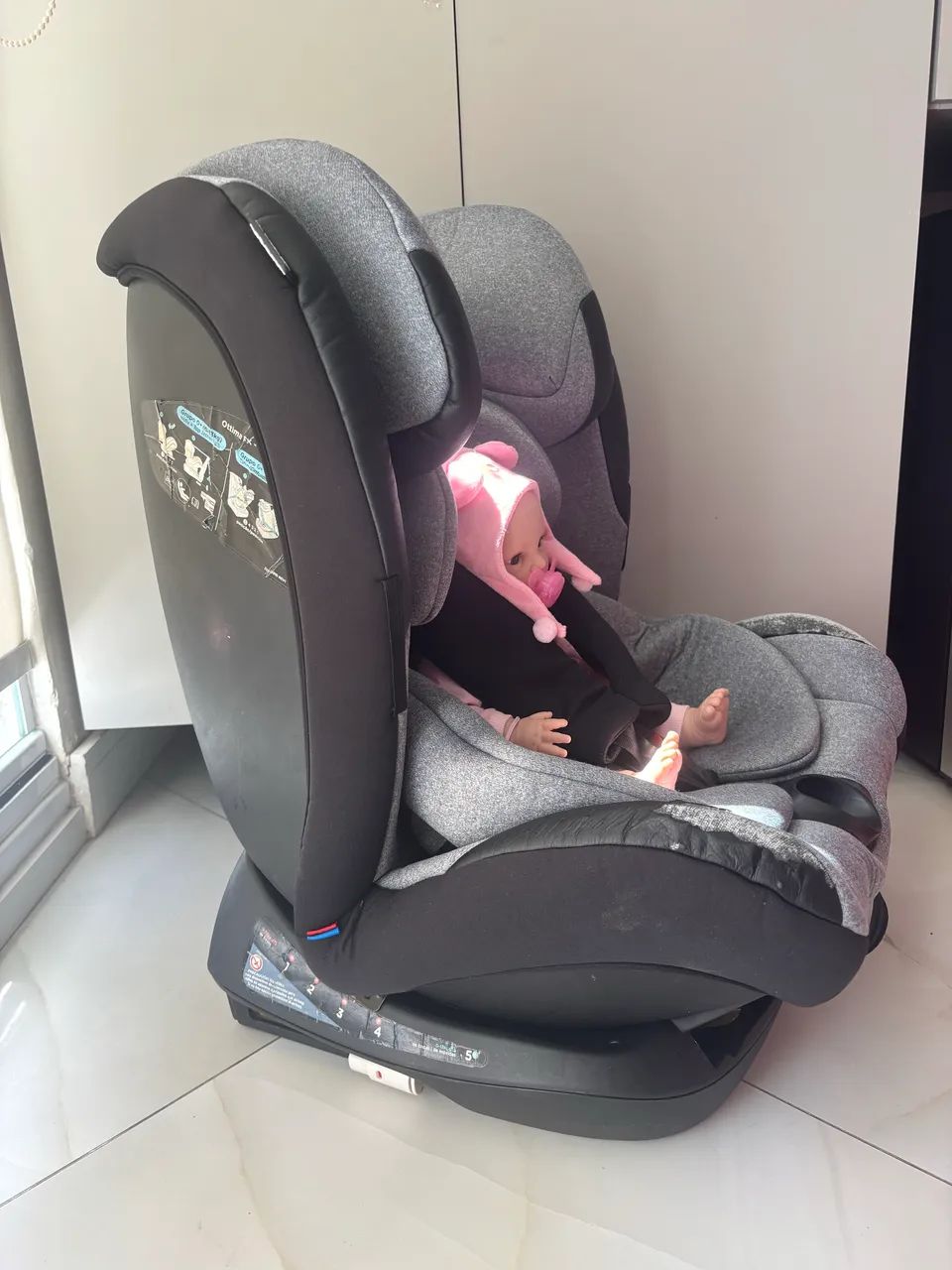 Cadeirinha Infanti Óptima FX Cinza - Excelente estado - Foto 5