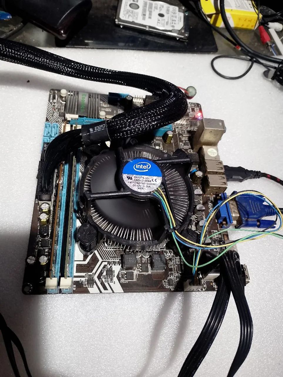 Placa mãe H55kel + processador i3 + memória 