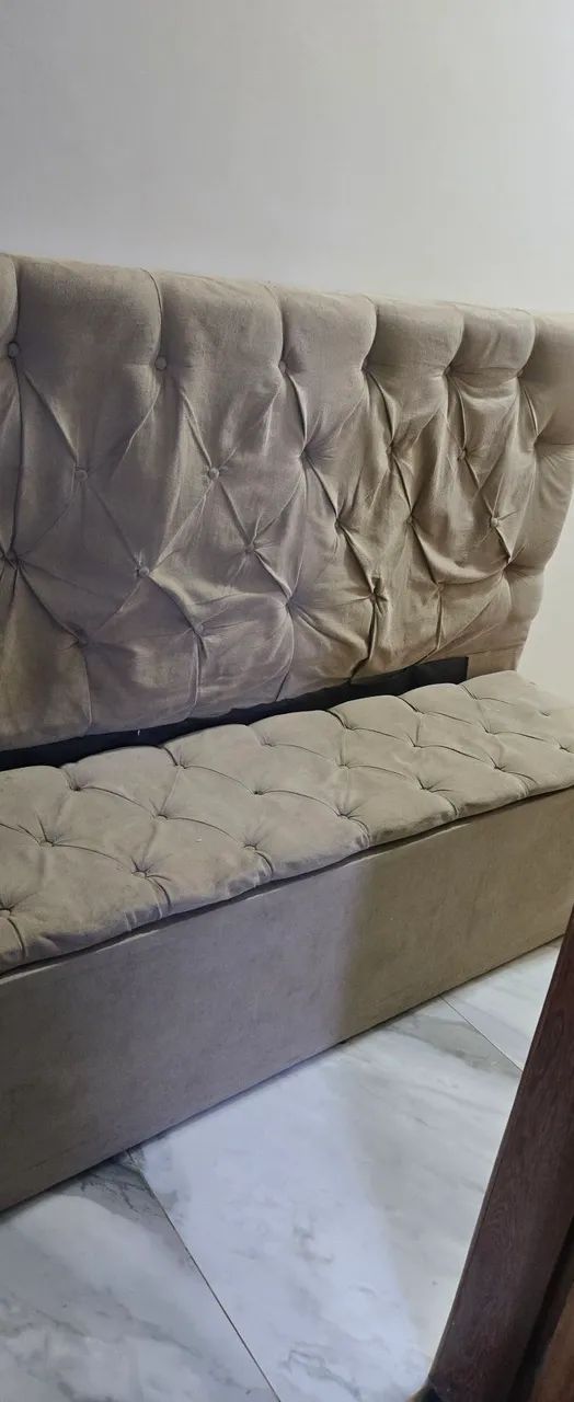 Cabeceira  cama com bau