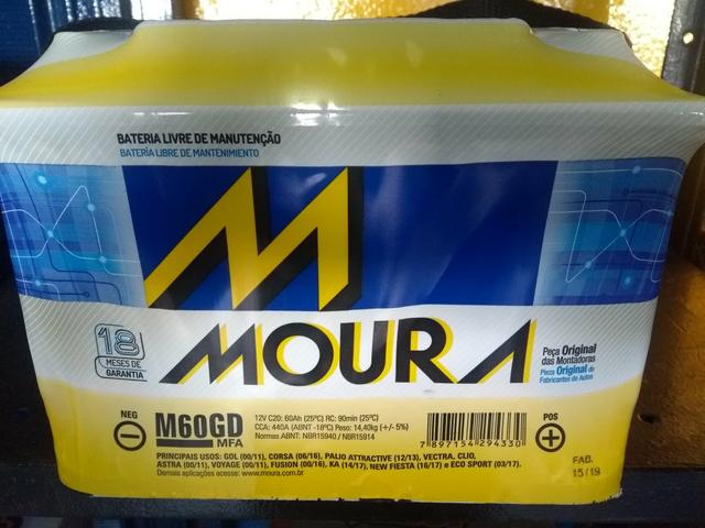 Bateria Moura 60ah (Leia todo o anúncio)