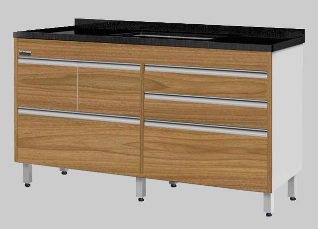Balcão de Cozinha PROMOÇÃO Gabinete Allany p/Pia 1,50m MDF