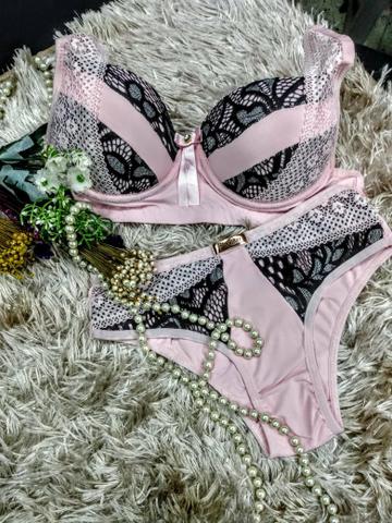 Conjunto ligerie reforçado p m g gg atacado com 10 conjunto 180 fret grates - Foto 5