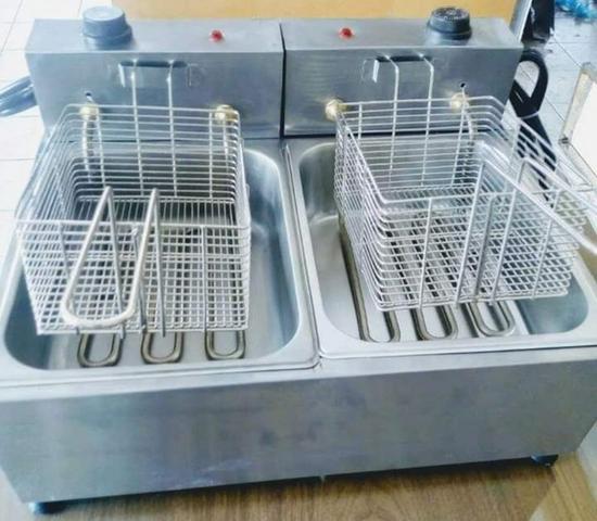 Fritadeira elétrica industrial em aço inox a pronta entrega